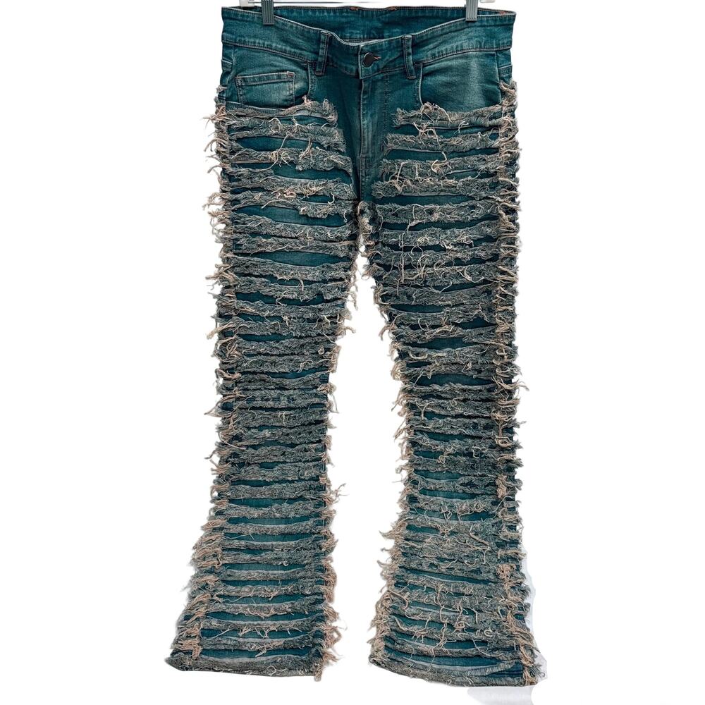 No Brand, Women's Stacked Flare Jeans, size 36"